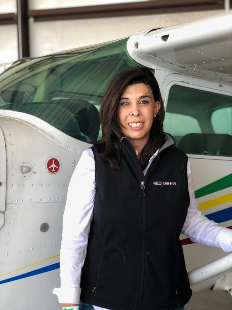 Founder and Owner Elsa Peralta at Red Arrow Flight Academy